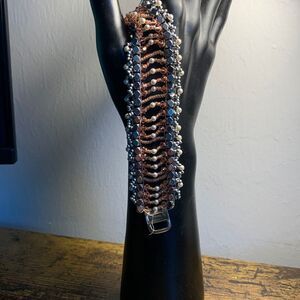Bohemian Copper Black‎ Woven Beaded Wrap Bracelet